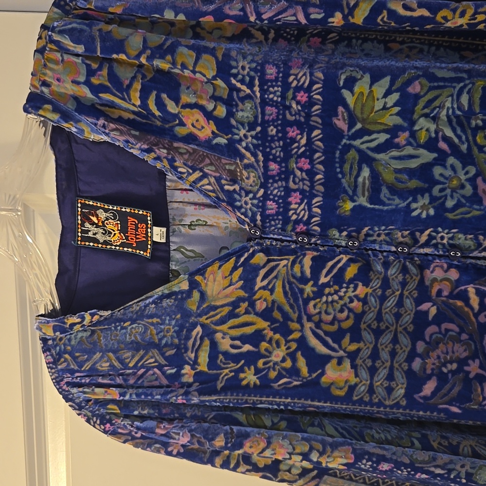 🆕JOHNNY WAS BURNOUT JOISIE BLOUSE Size Large